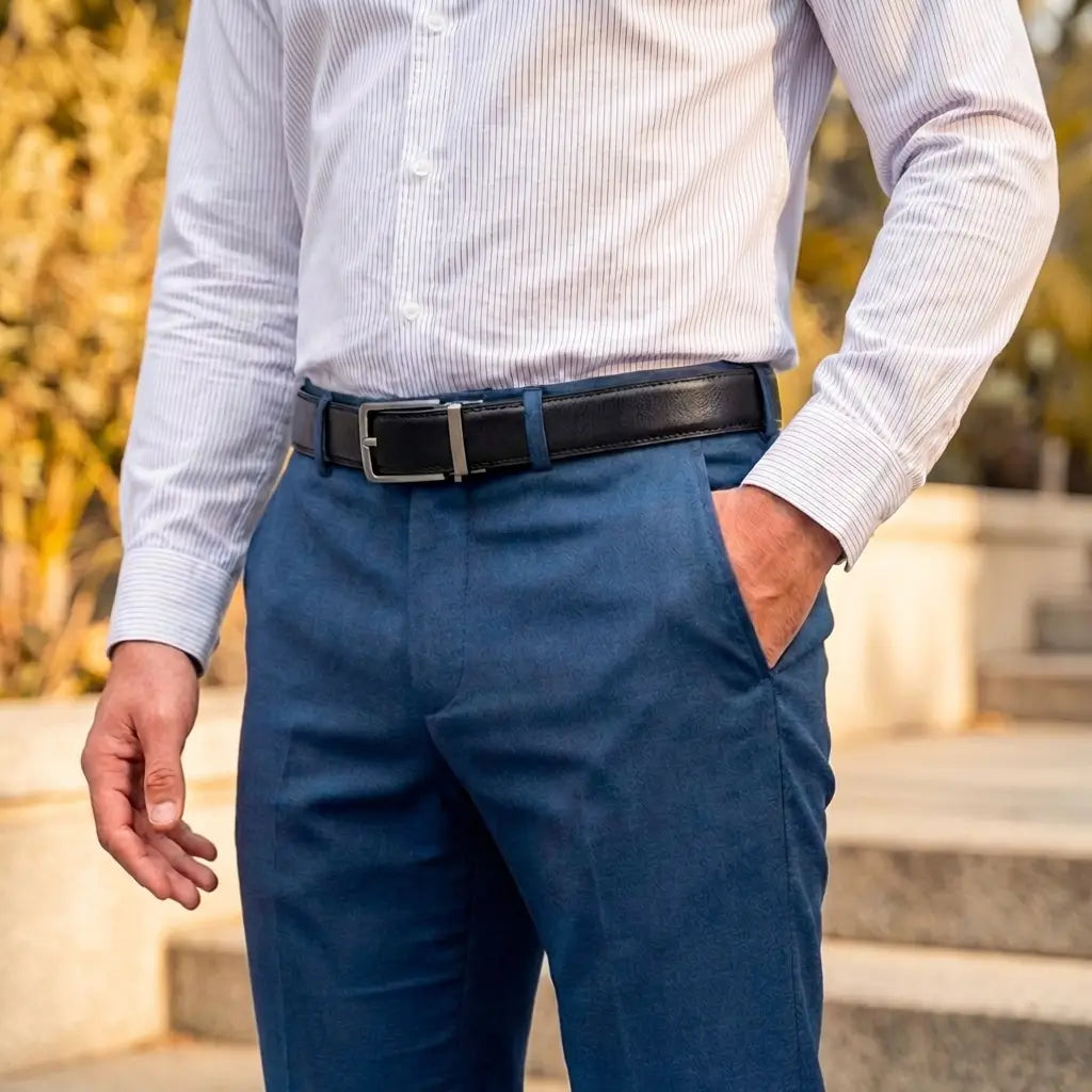 Cinturón Morbano sin agujeros negro, vista frontal