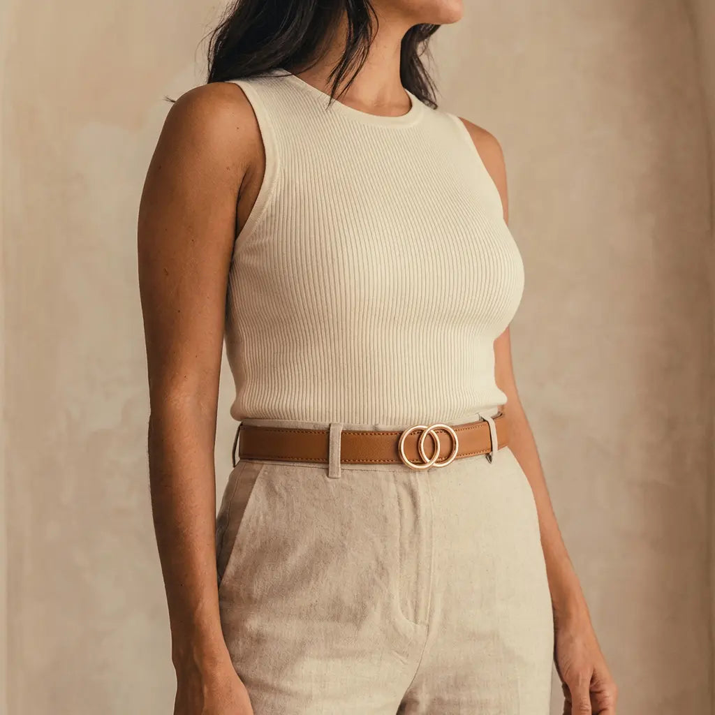 Morbano Belt | Gold-Brown